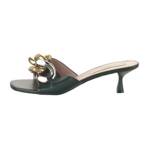 Stella McCartney Black Heels with Gold Accents